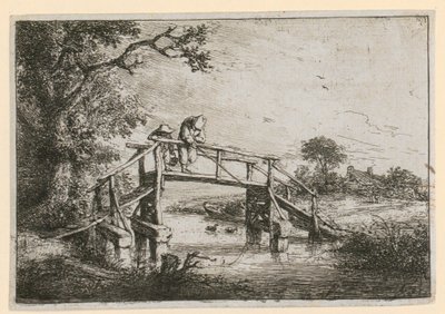 Pescadores en el puente de Adriaen van Ostade