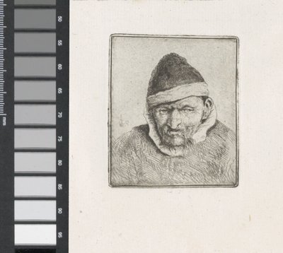 Busto de campesino con gorro de piel de Adriaen van Ostade
