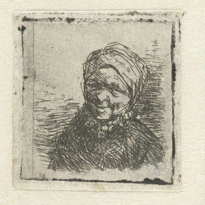 Busto de la esposa de un granjero sonriente de Adriaen van Ostade