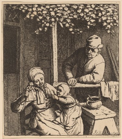Niño alcanzando una muñeca de Adriaen van Ostade