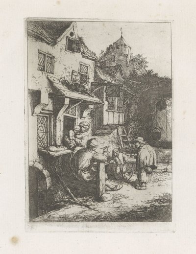 Violinista curvo para posada de Adriaen van Ostade