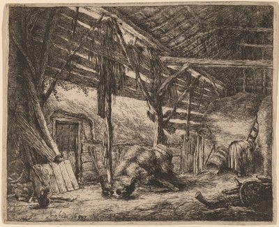 Interior de un Granero de Adriaen van Ostade