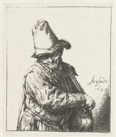 volteador de cabrestante el hombre lira de Adriaen van Ostade