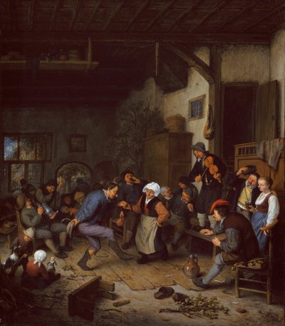 Juerguistas en una posada de Adriaen van Ostade