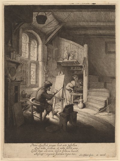 Pintor en su estudio de Adriaen van Ostade