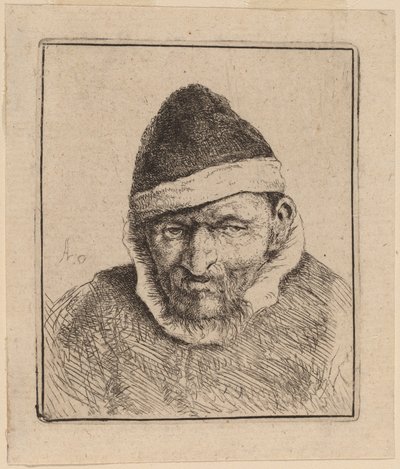 Campesino con gorro puntiagudo de Adriaen van Ostade