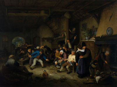 Campesinas bailando en una taberna de Adriaen van Ostade