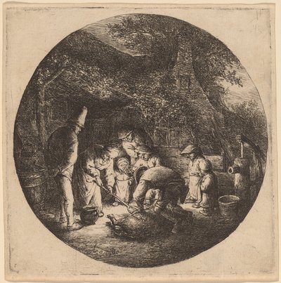 Matadores de cerdos de Adriaen van Ostade