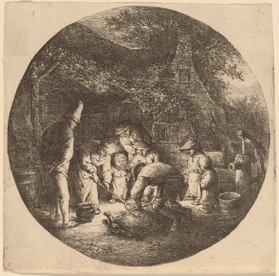Matadores de Cerdos de Adriaen van Ostade