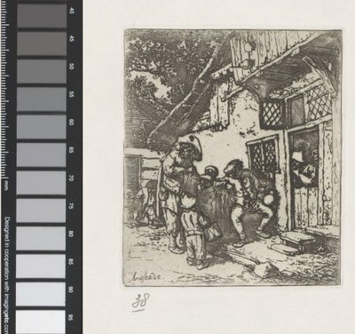 músicos itinerantes de Adriaen van Ostade