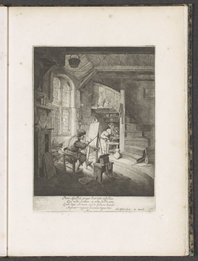 Pintor en su estudio de Adriaen van Ostade