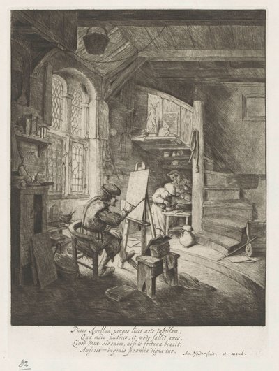 Pintor en su estudio de Adriaen van Ostade