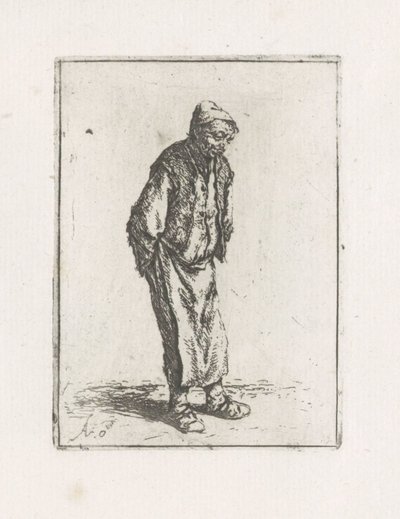 Hombre de pie con las manos a la espalda de Adriaen van Ostade