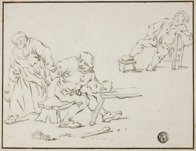 Escena de taberna de Adriaen van Ostade