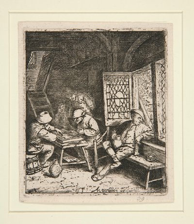 Las jugadoras de backgammon de Adriaen van Ostade