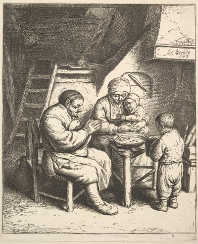 La bendición de Adriaen van Ostade