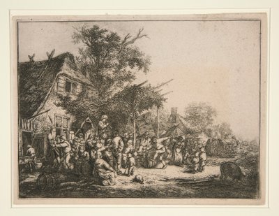 La danza bajo el enrejado de Adriaen van Ostade