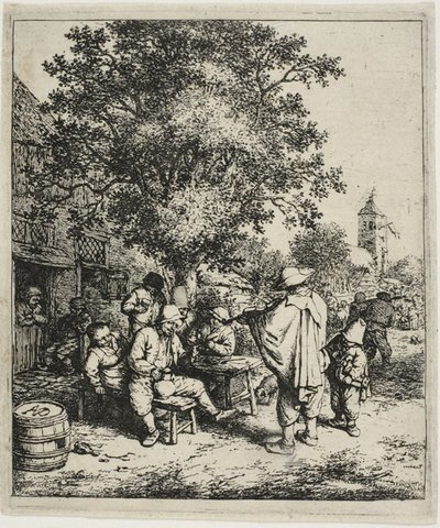 El violinista y el chico de la zanfona de Adriaen van Ostade