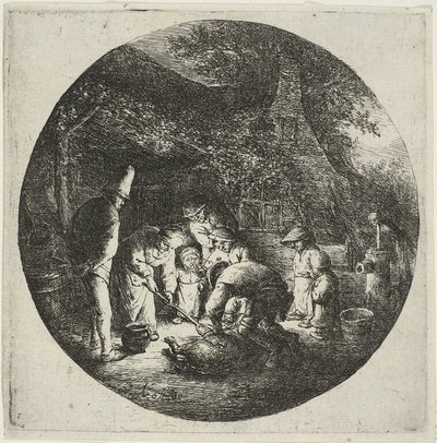 Los asesinos de cerdos de Adriaen van Ostade
