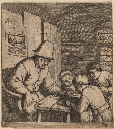 El maestro de escuela de Adriaen van Ostade