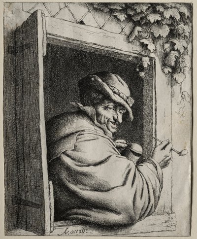 El Fumador en la Ventana de Adriaen van Ostade