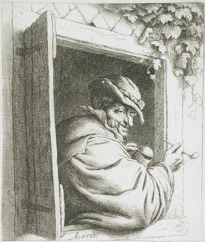 El fumador junto a la ventana de Adriaen van Ostade