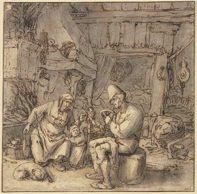 El granjero balbuceante de Adriaen van Ostade