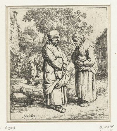 Dos ancianas en conversación de Adriaen van Ostade