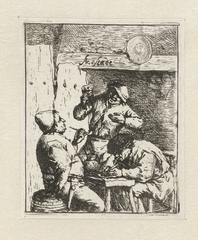 Dos fumadores y bebedor en posada los fumadores de Adriaen van Ostade