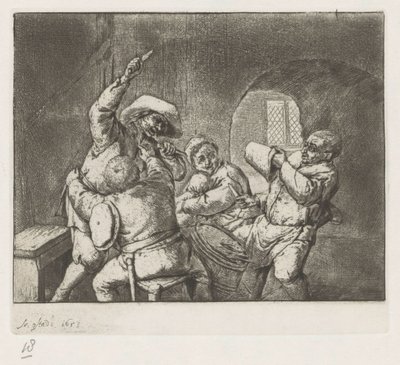Jugadores de cartas de lucha de Adriaen van Ostade