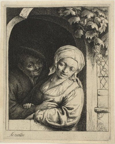 Romance de aldea de Adriaen van Ostade
