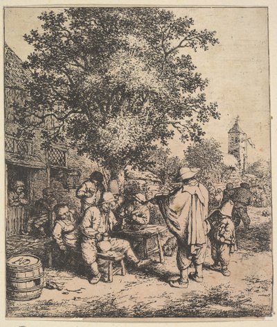 Violinista y Pequeño Organillero de Adriaen van Ostade