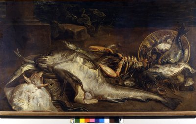 Naturaleza muerta de peces de Adriaen van Utrecht