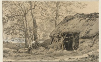 Una cabaña o corral de ovejas en el bosque de Adriaen van de Velde