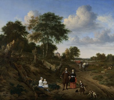 Pareja en un paisaje, 1667 de Adriaen van de Velde
