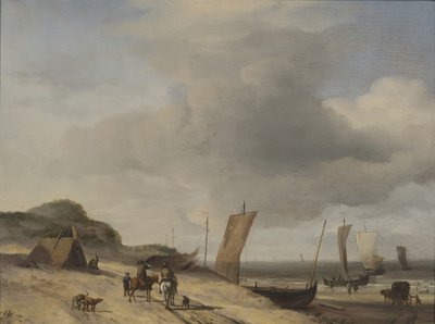 Dunas de Scheveningen (óleo sobre madera) de Adriaen van de Velde
