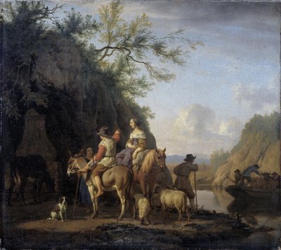Barca de ferry, 1666 de Adriaen van de Velde