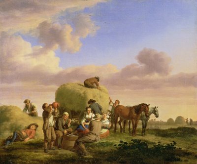 Segadores descansando en un campo de Adriaen van de Velde