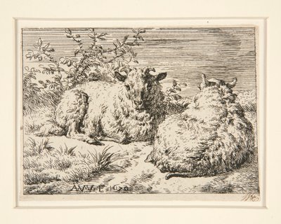 las dos ovejas de Adriaen van de Velde