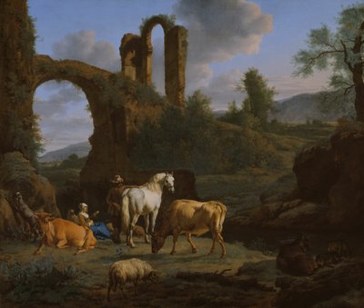 Paisaje Pastoral con Ruinas de Adriaen van de Velde