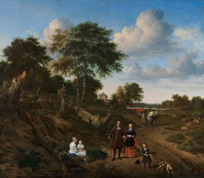 Retrato de una pareja con dos niños y una enfermera en un paisaje
Retrato de una pareja con dos niños y una enfermera en un paisaje de Adriaen van de Velde