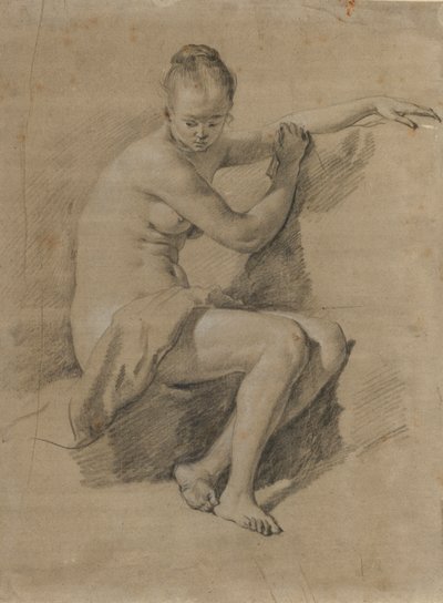 Desnudo femenino sentado, c.1660-70 de Adriaen van de Velde