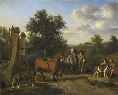 La fiesta de la caza de Adriaen van de Velde