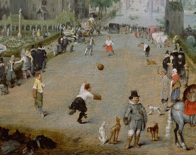 Un Jeu de Paume ante un palacio rural de Adriaen van de Venne