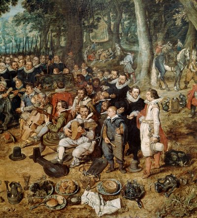 Alegoría de la Tregua de 1609 entre los Países Bajos y España (detalle) de Adriaen van de Venne