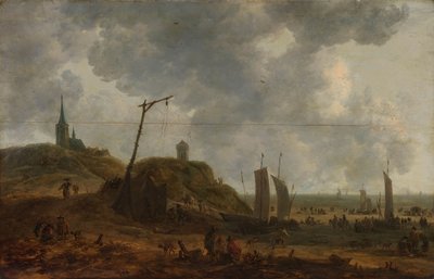 La playa de Katwijk de Adriaen van der Kabel