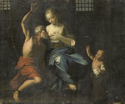 Cimón y Pero (caridad romana) de Adriaen van der Werff (copy after)