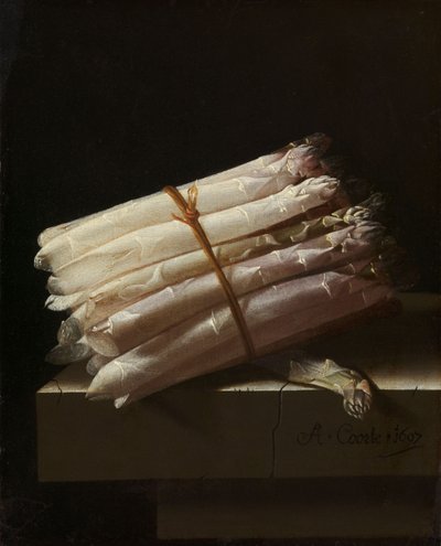 Naturaleza Muerta con Espárragos, 1697 de Adrian Coorte