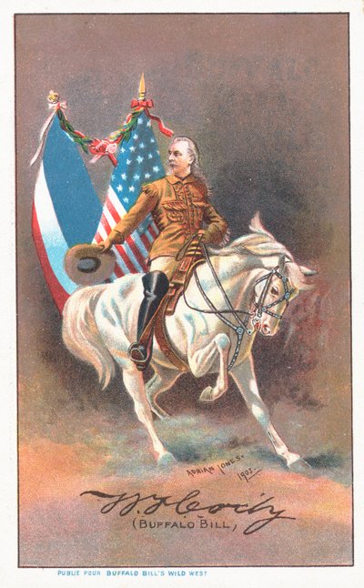 Buffalo Bill montando un caballo blanco de Adrian Jones