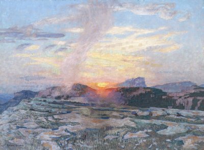 Atardecer en Provenza, c.1927 de Adrian Scott Stokes